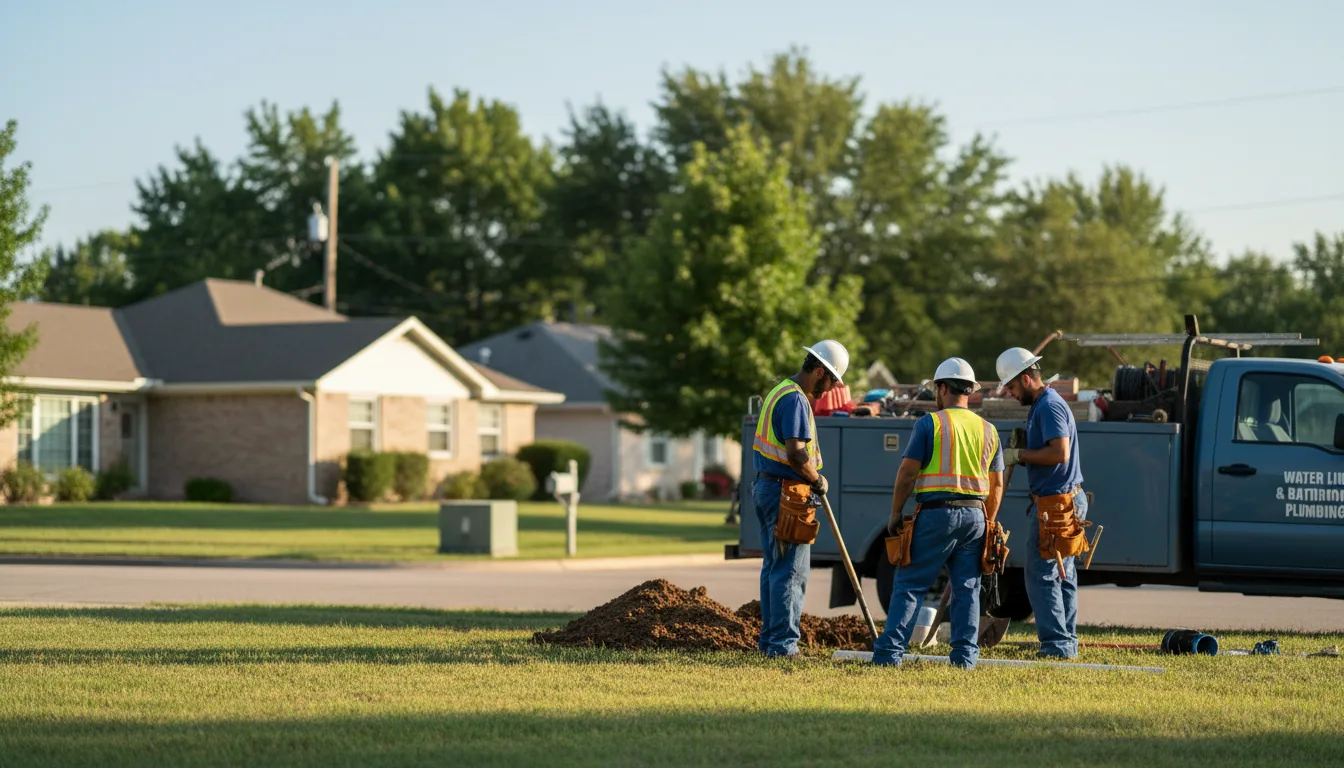 Residential water line and bathroom plumbing service in Lake City, PA